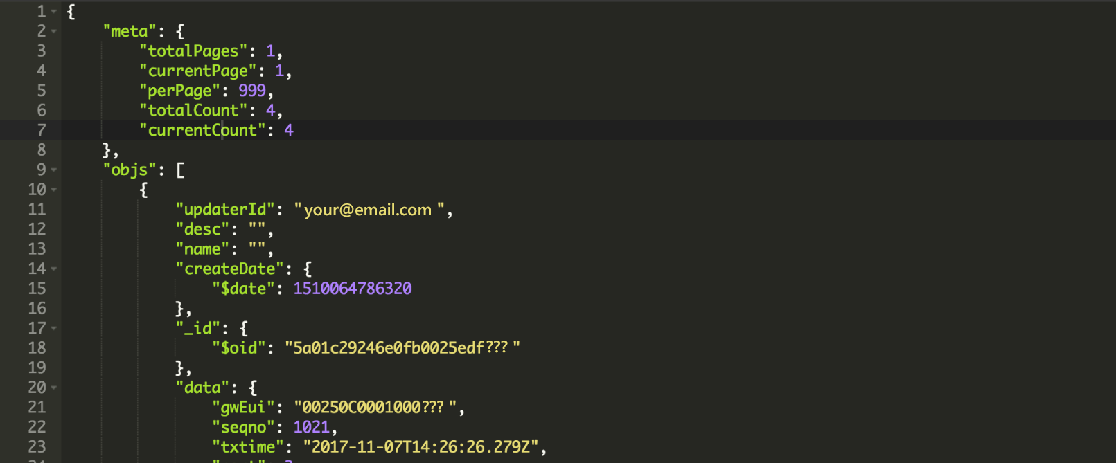 Senet data in microshare example