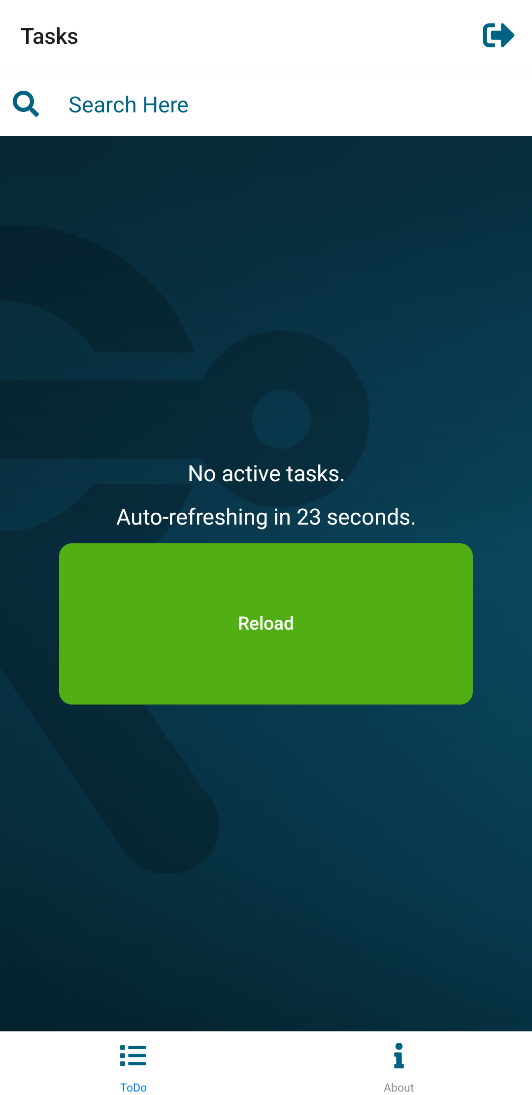 No Incidents Screen